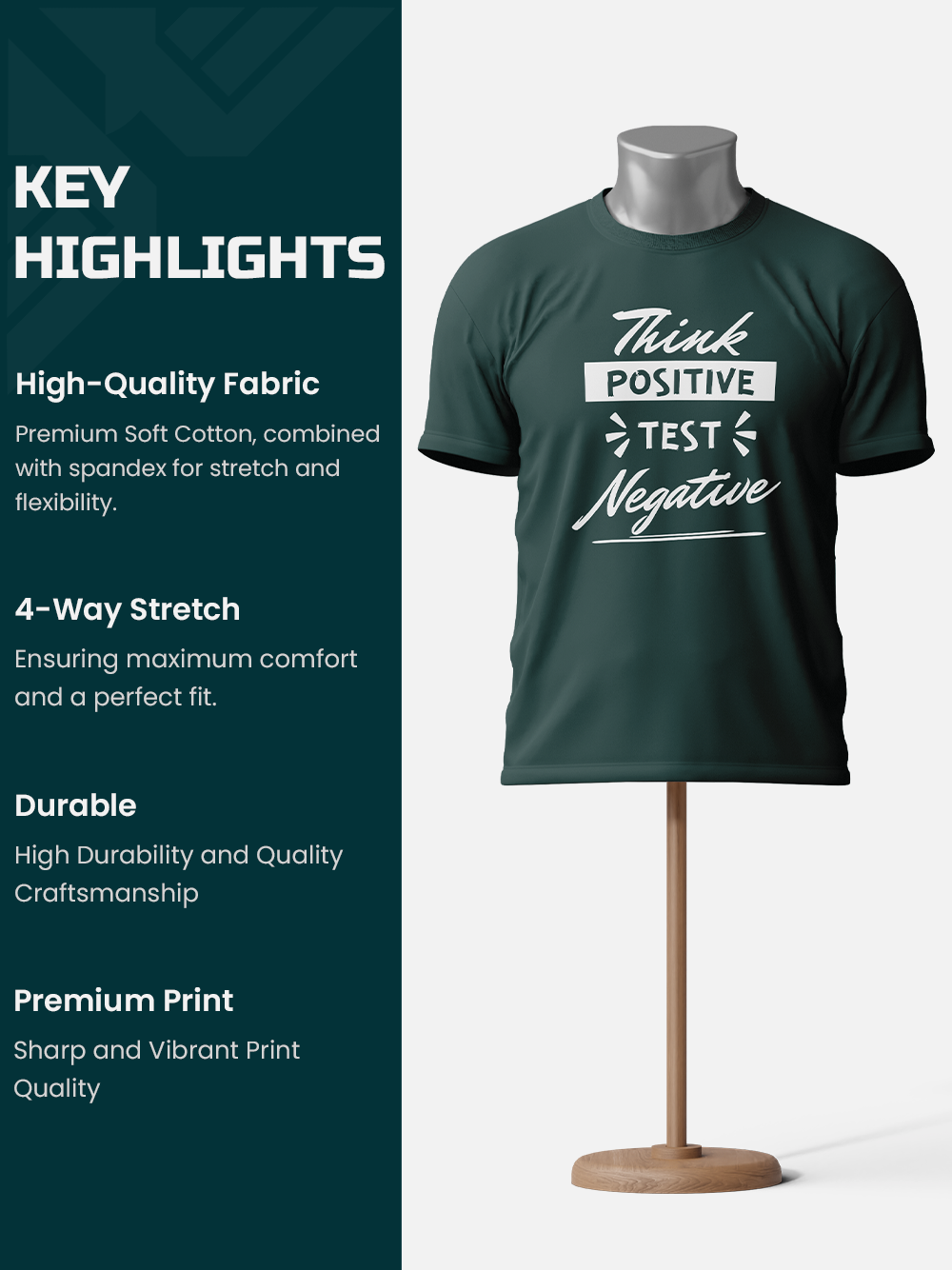 "Think Positive, Test Negative" Sarcastic T-Shirt