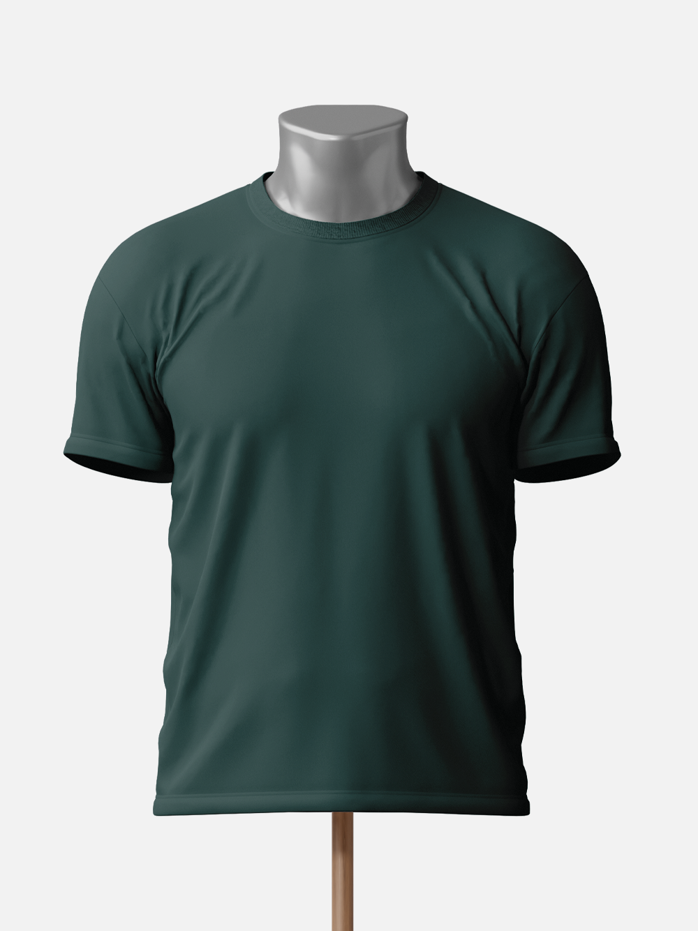Essential Basic Plain T-Shirt - Forest Green
