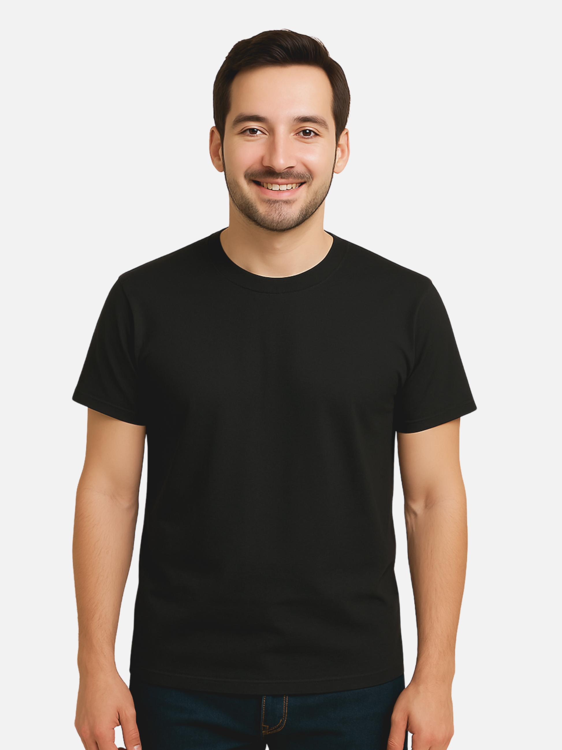 Essential Basic Plain T-Shirt -Black