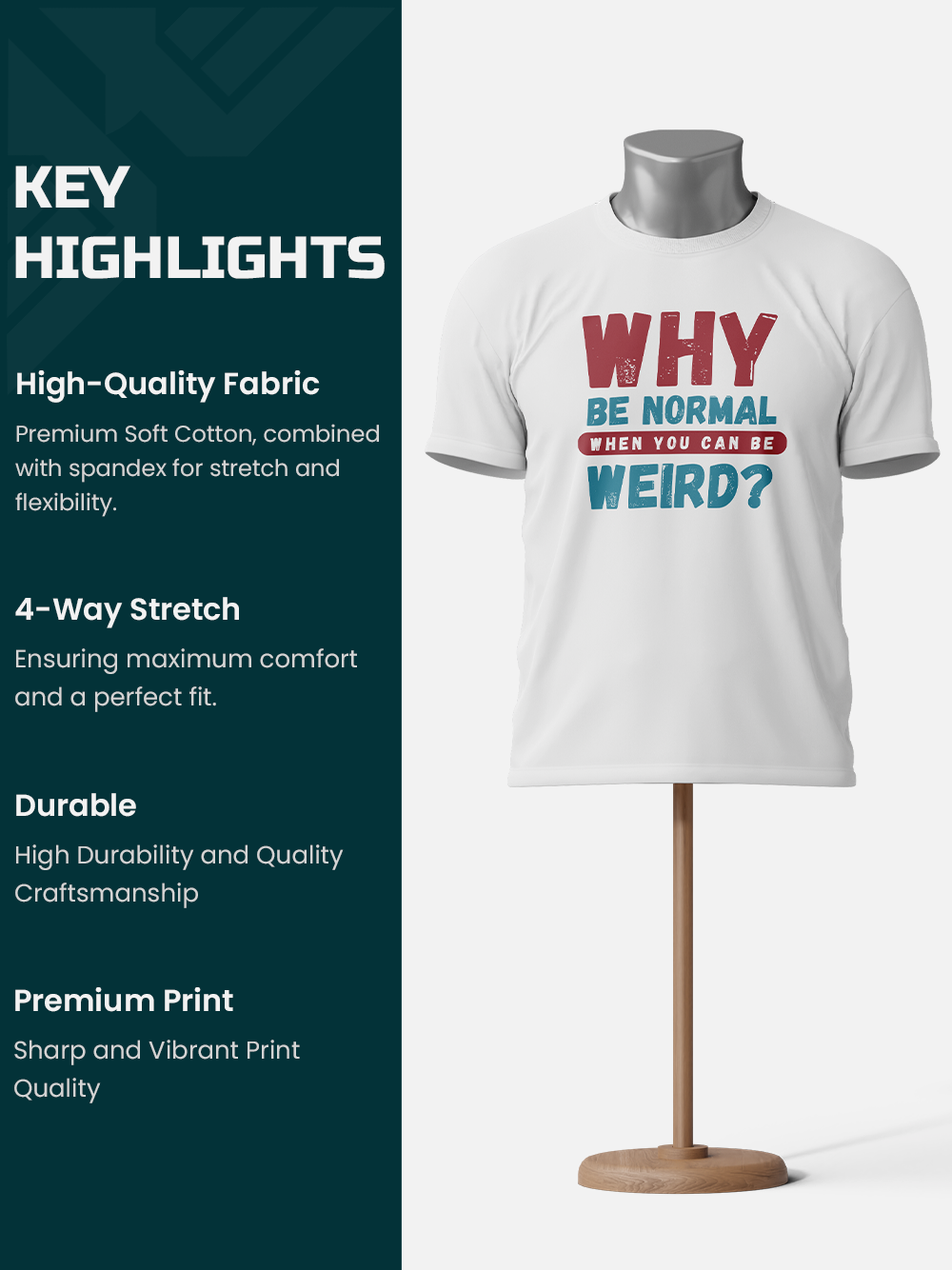 "Why Be Normal When You Can Be Weird" Unisex Sarcastic T-Shirt