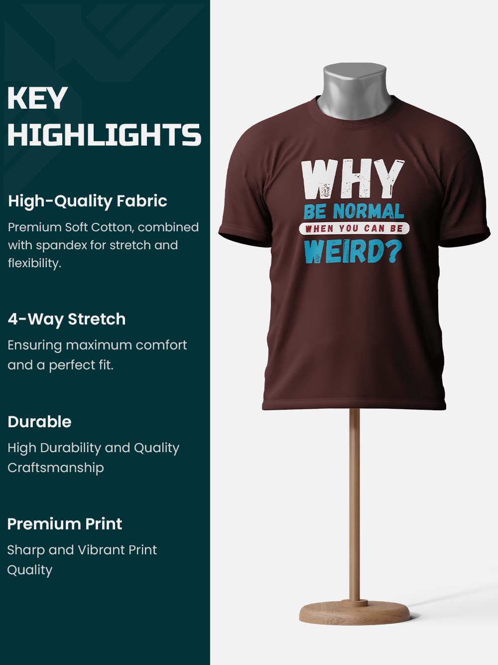 "Why Be Normal When You Can Be Weird" Unisex Sarcastic T-Shirt