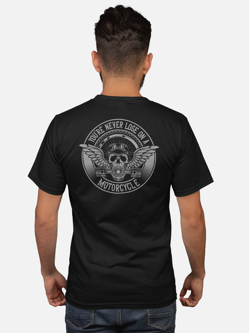 "You're Never Lose on a Motorcycle" Biker T-Shirt