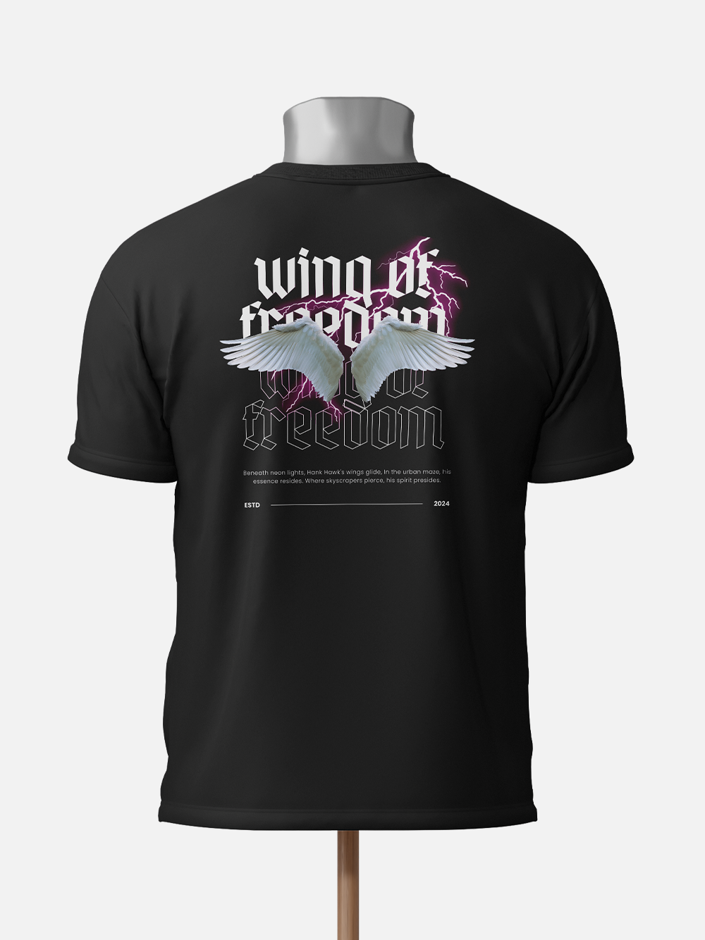 Hank Hawk's Wings of Freedom Graphic T-Shirt