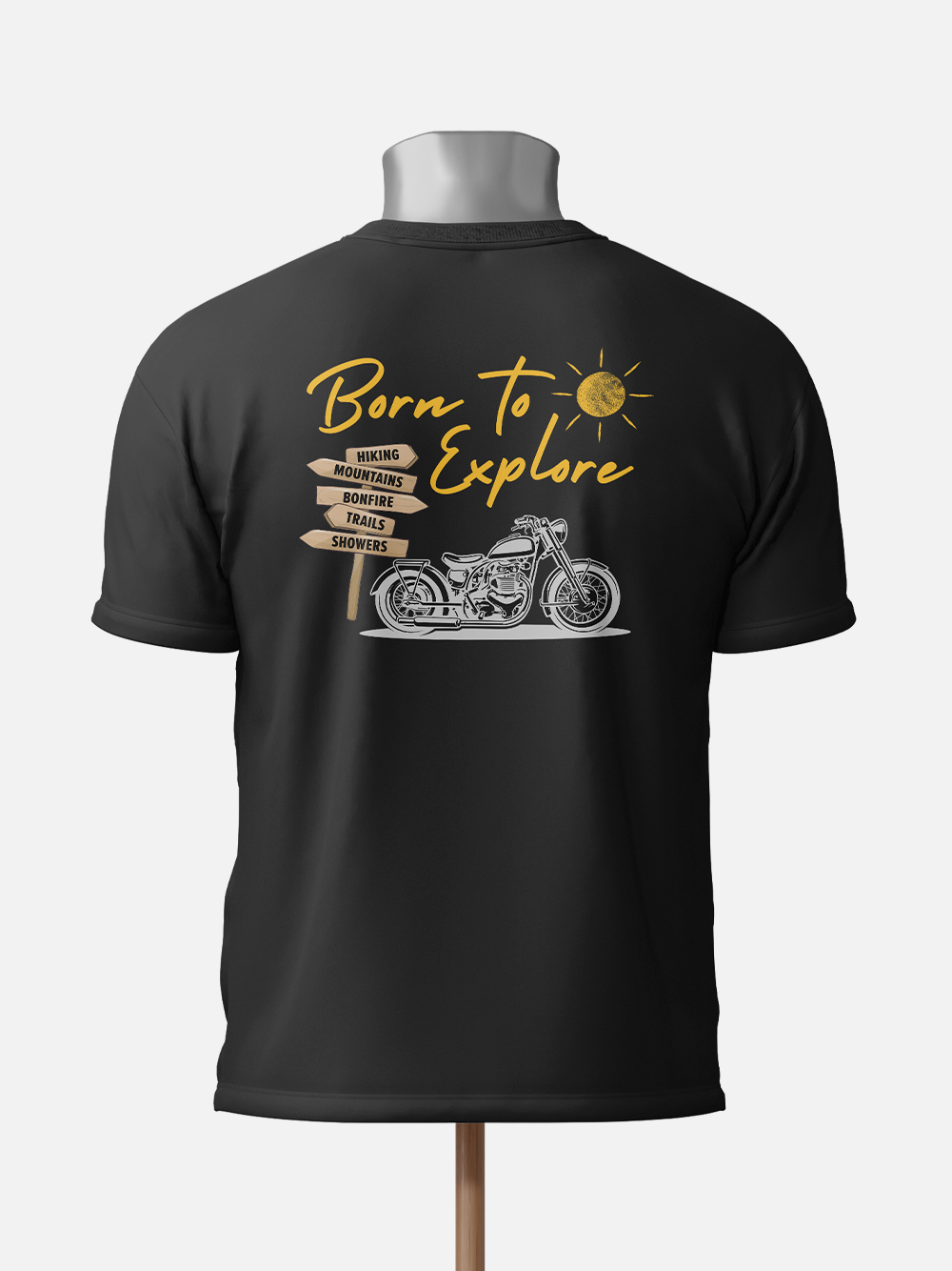 "Born to Explore" Biker T-Shirt