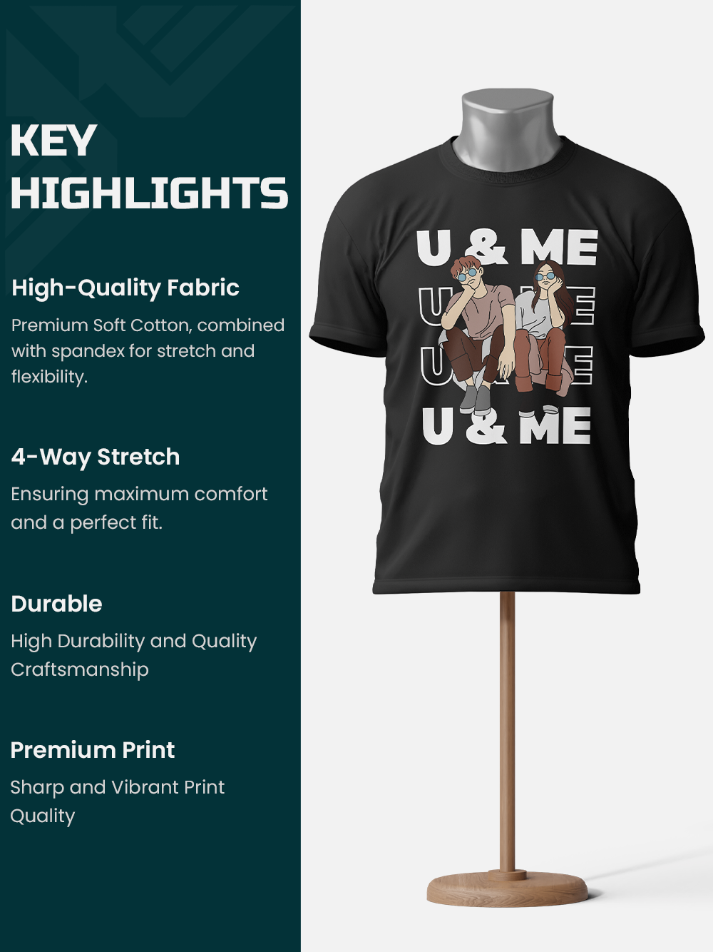 U & Me Couple T-Shirt