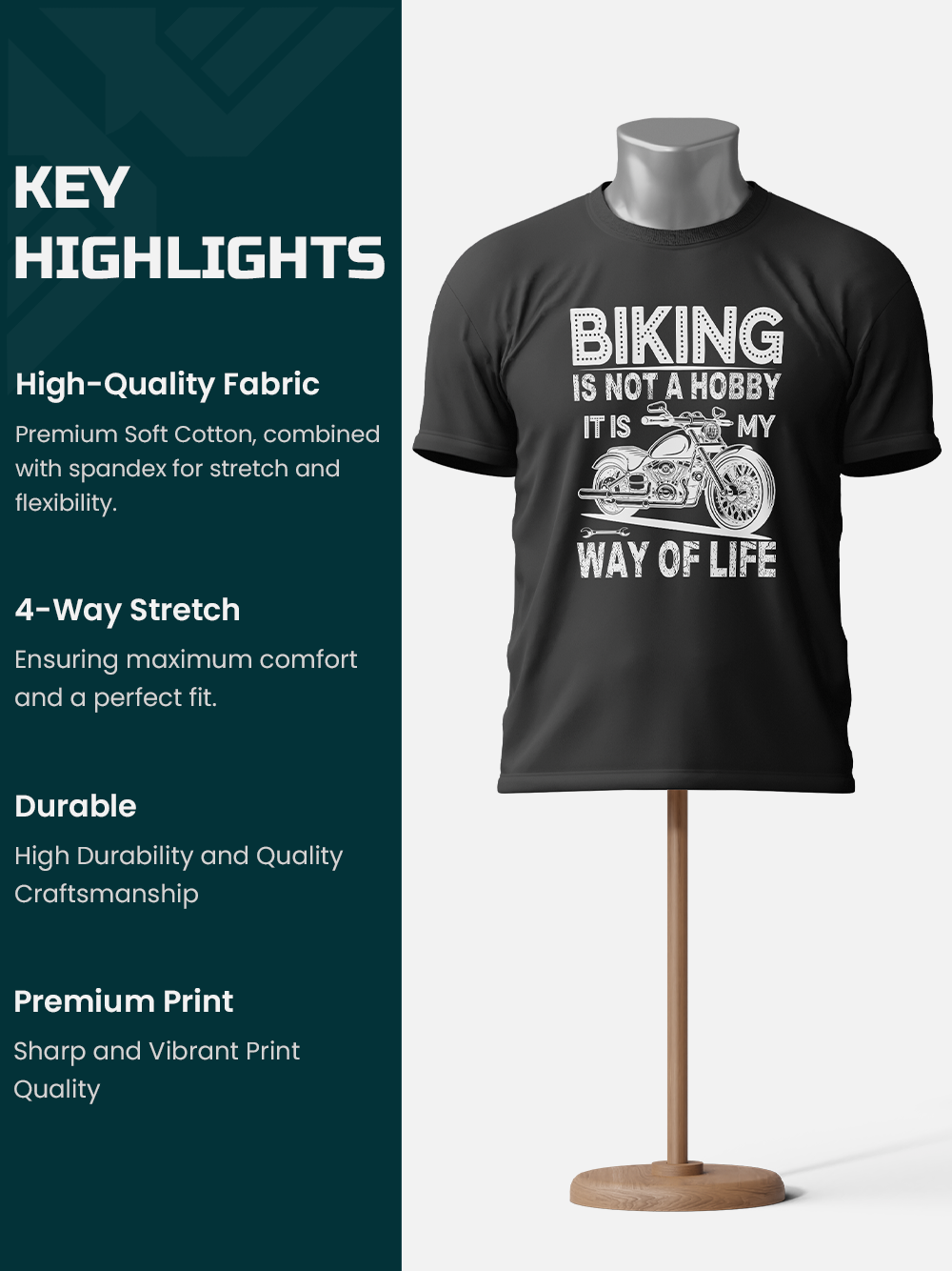 "Biking Is Not a Hobby, It's My Way of Life" Biker T-Shirt
