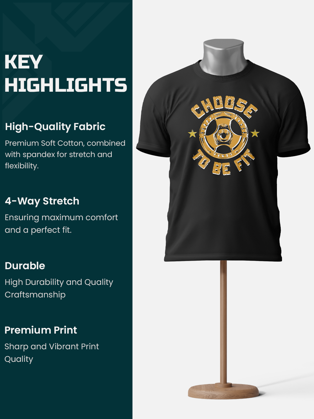 "Choose to be Fit" Gym T-Shirt