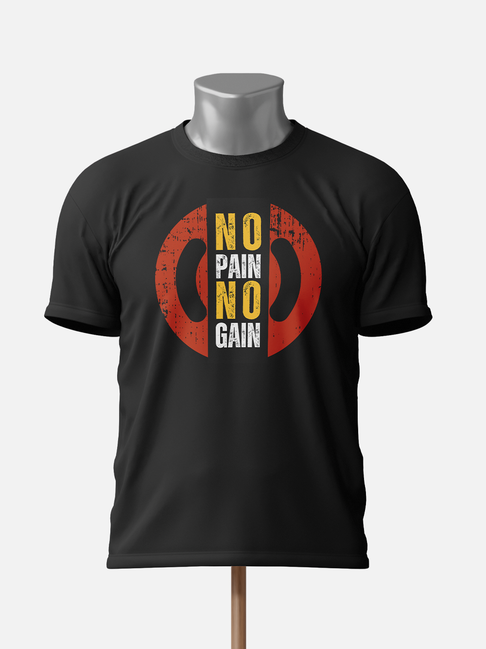 "No Pain No Gain" Gym T-Shirt - Motivational Workout Tee