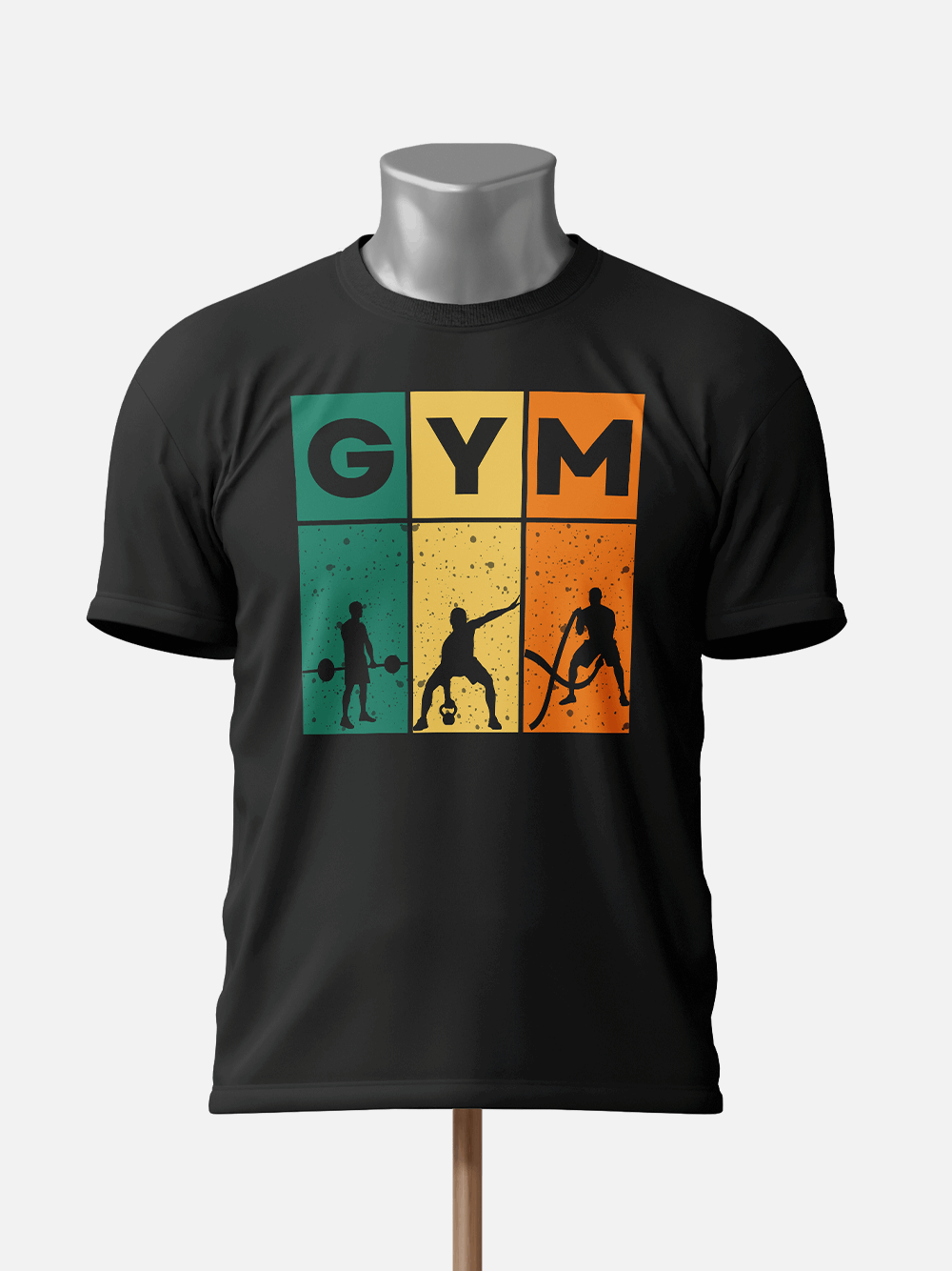 GYM Silhouette Series - Premium Black T-shirt