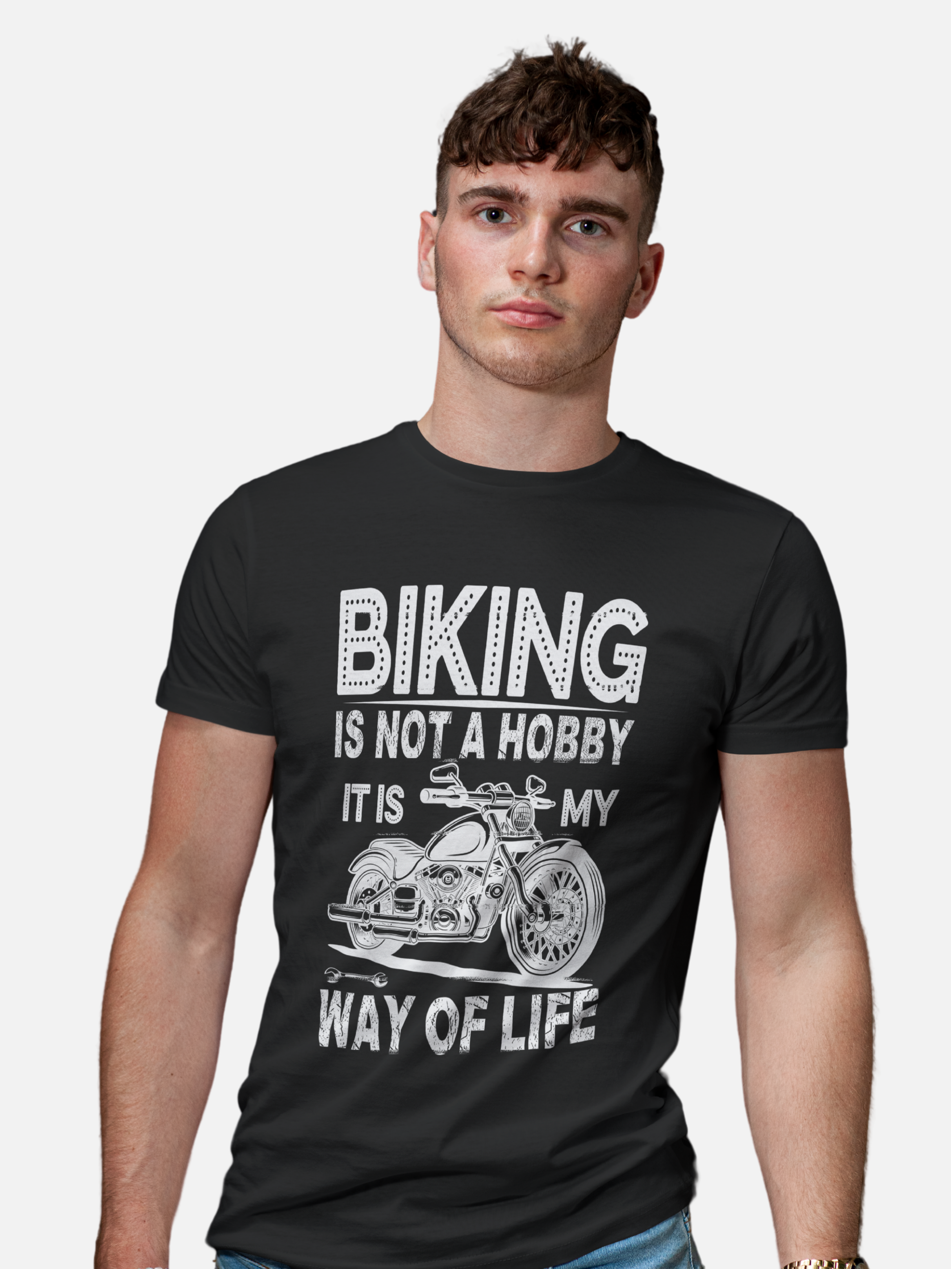 "Biking Is Not a Hobby, It's My Way of Life" Biker T-Shirt