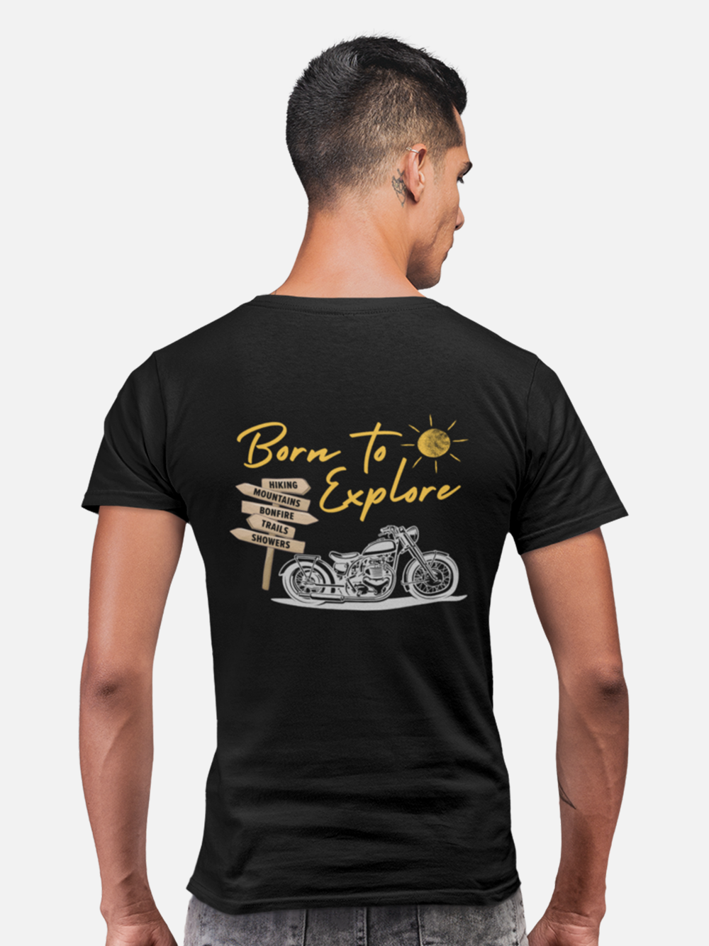 "Born to Explore" Biker T-Shirt