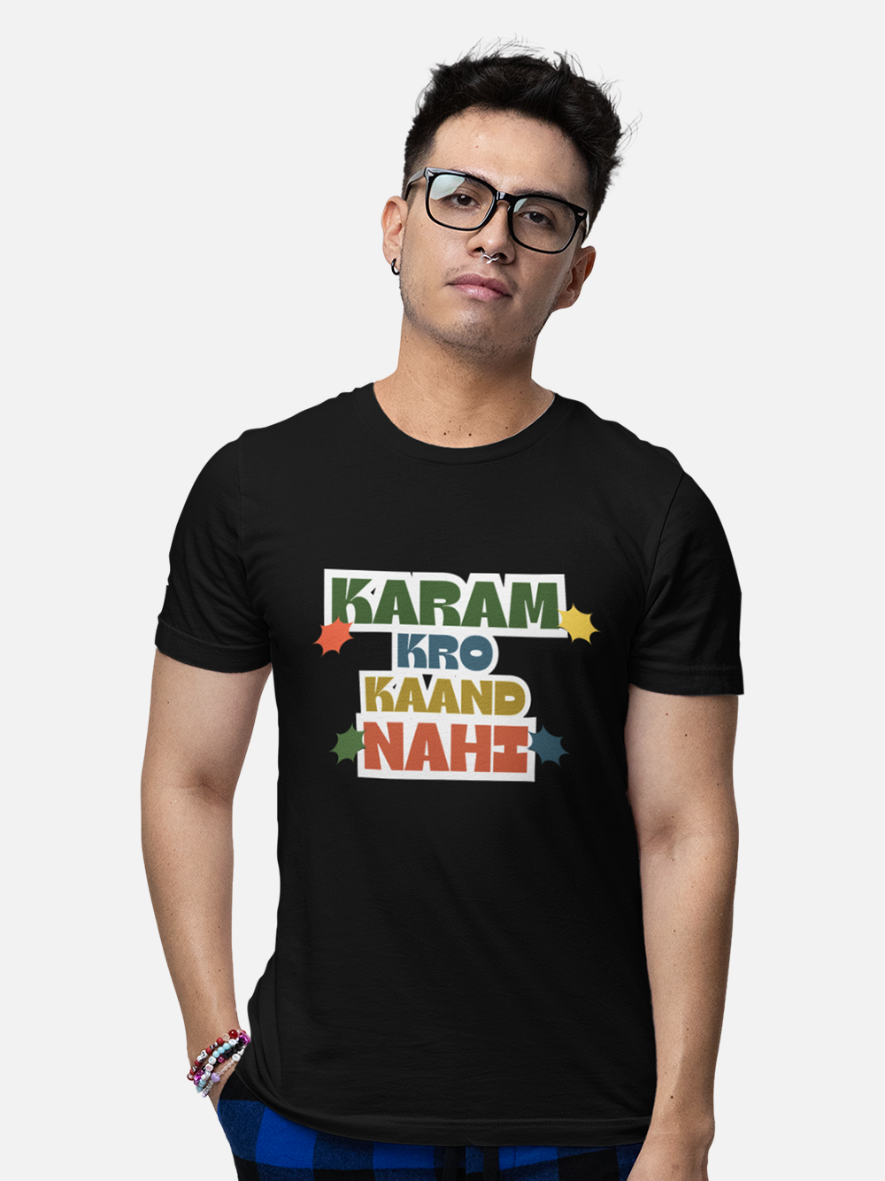 "Karma Karo Kaand Nahi" Sarcastic T-Shirt