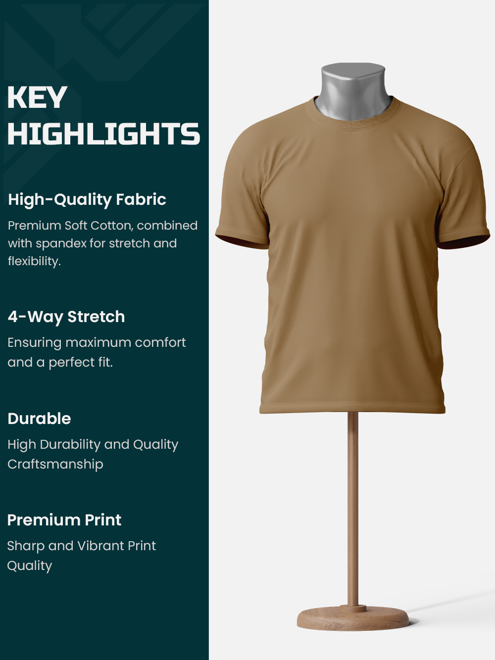 Mr. and Mrs. Couple T-Shirts Set - Beige Color