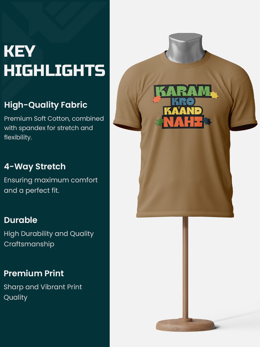 "Karma Karo Kaand Nahi" Sarcastic T-Shirt