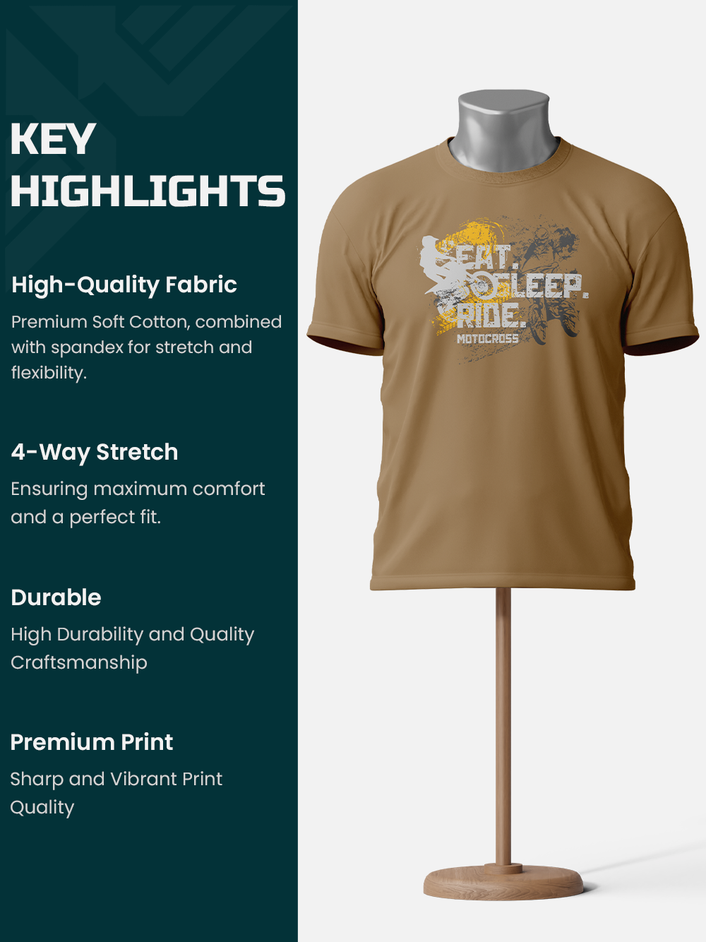 Eat Sleep Ride Biker Graphic T-Shirt