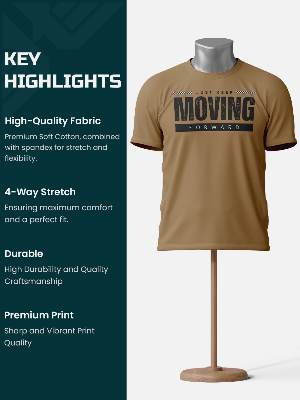 "Just Keep Moving Forward" Motivational T-Shirt
