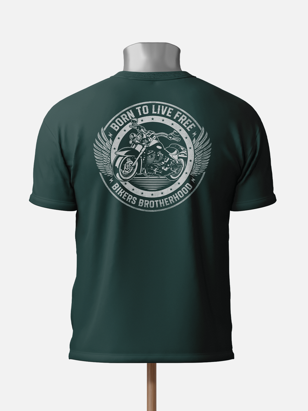 Born to Live Free Bikers Brotherhood Graphic T-Shirt