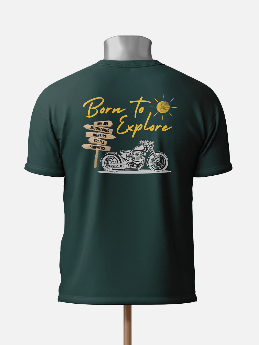 "Born to Explore" Biker T-Shirt