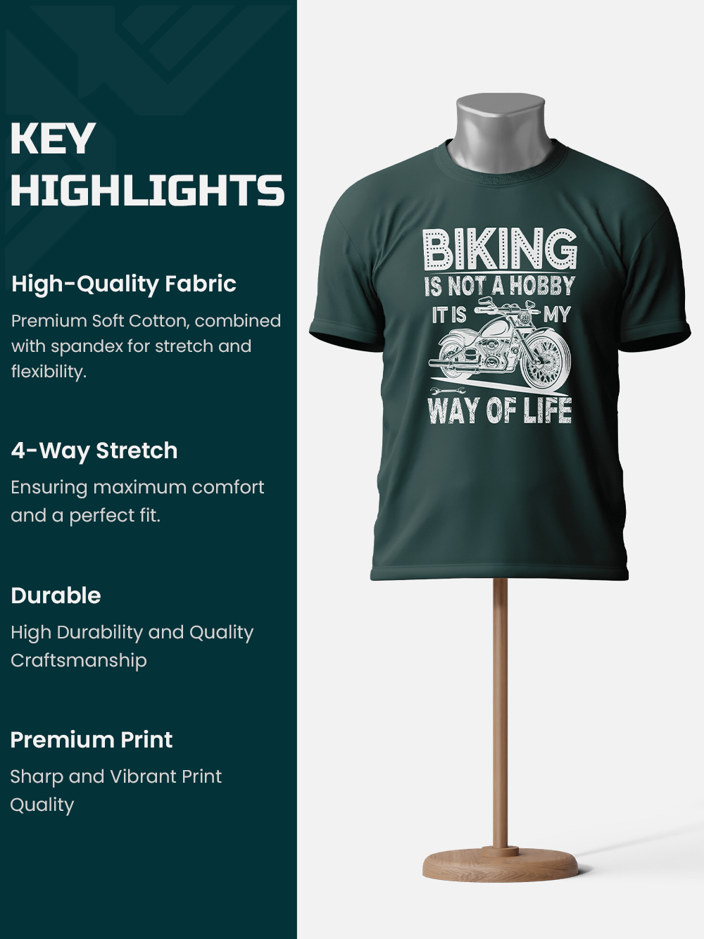 "Biking Is Not a Hobby, It's My Way of Life" Biker T-Shirt