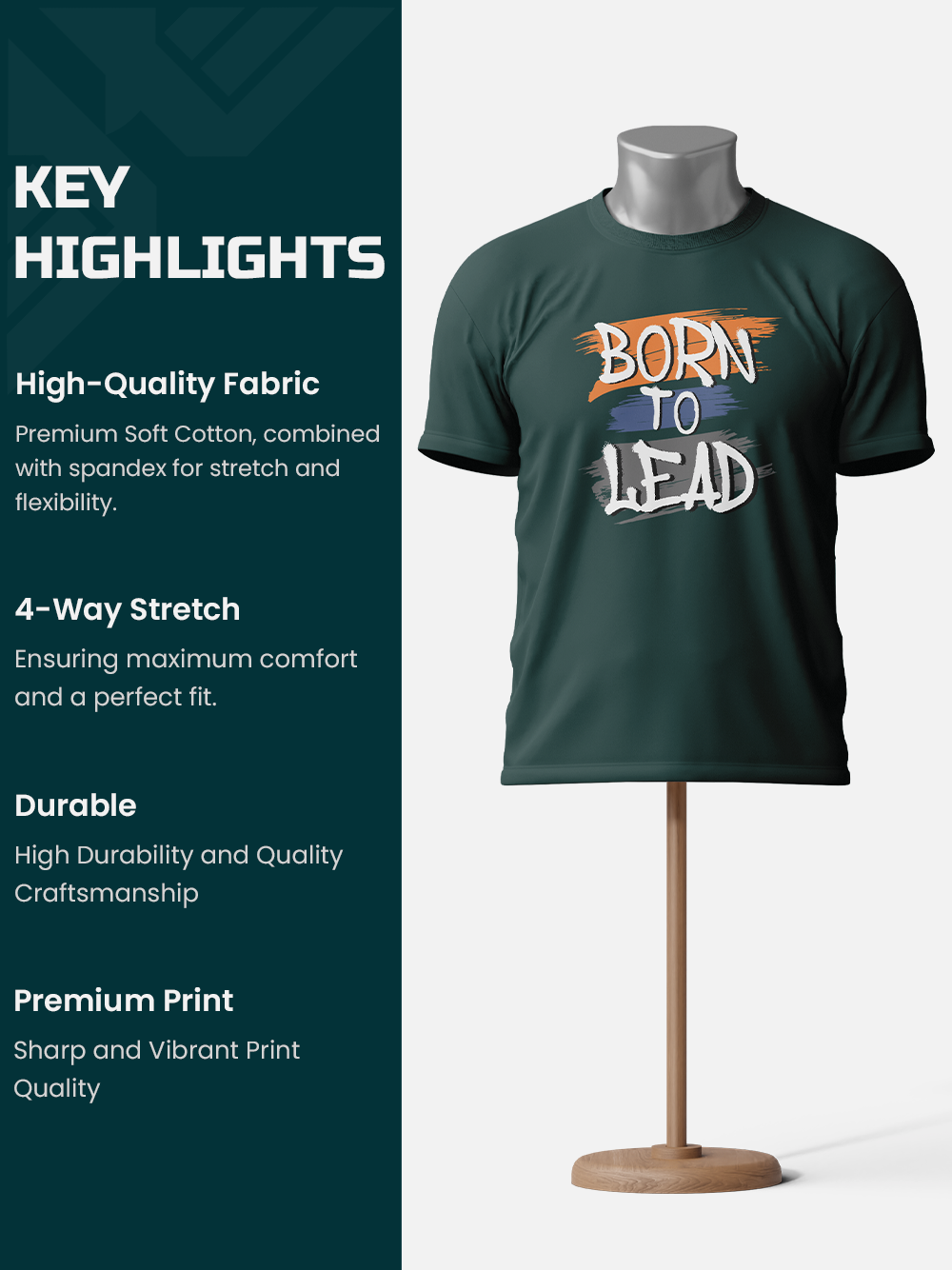 "Born to Lead" Motivational T-Shirt