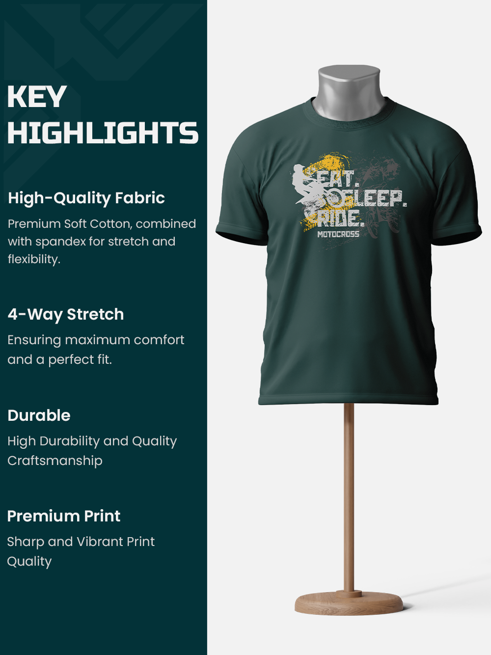 Eat Sleep Ride Biker Graphic T-Shirt