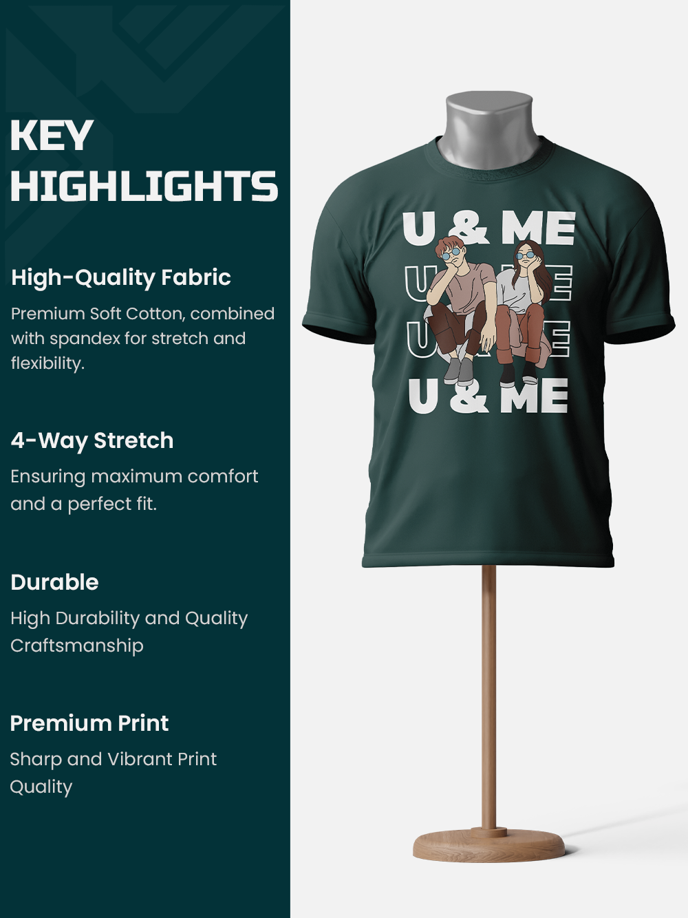 U & Me Couple T-Shirt