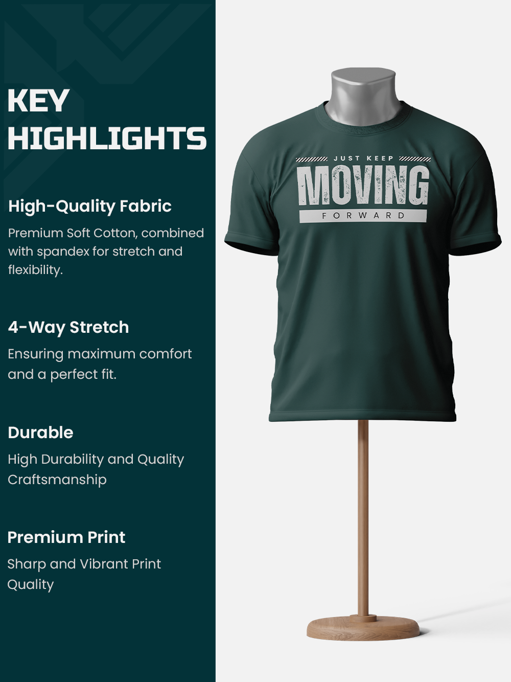 "Just Keep Moving Forward" Motivational T-Shirt