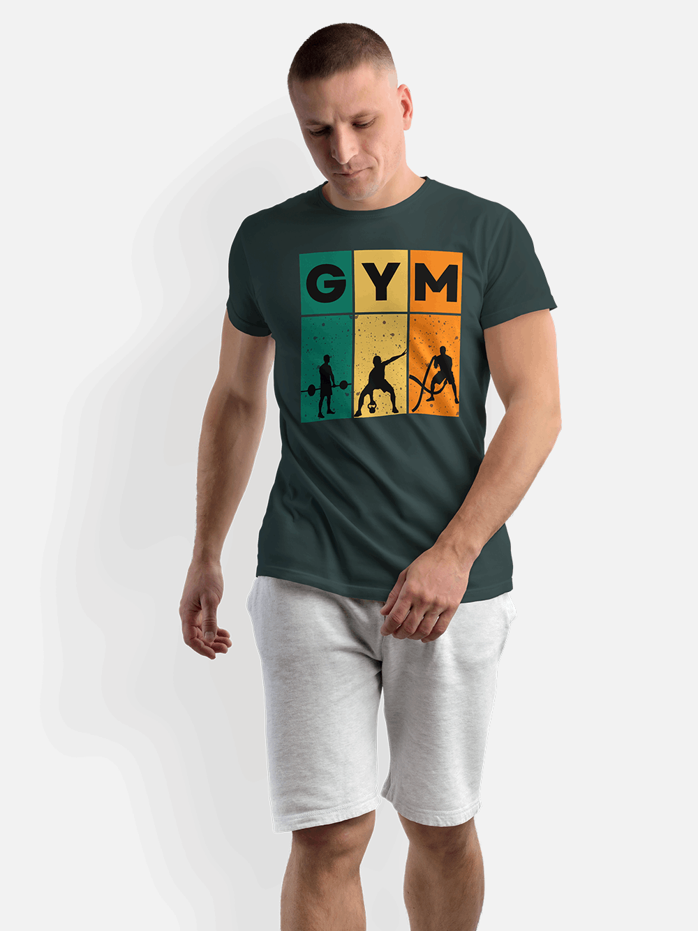 GYM Silhouette Series - Premium Forest-Green T-shirt