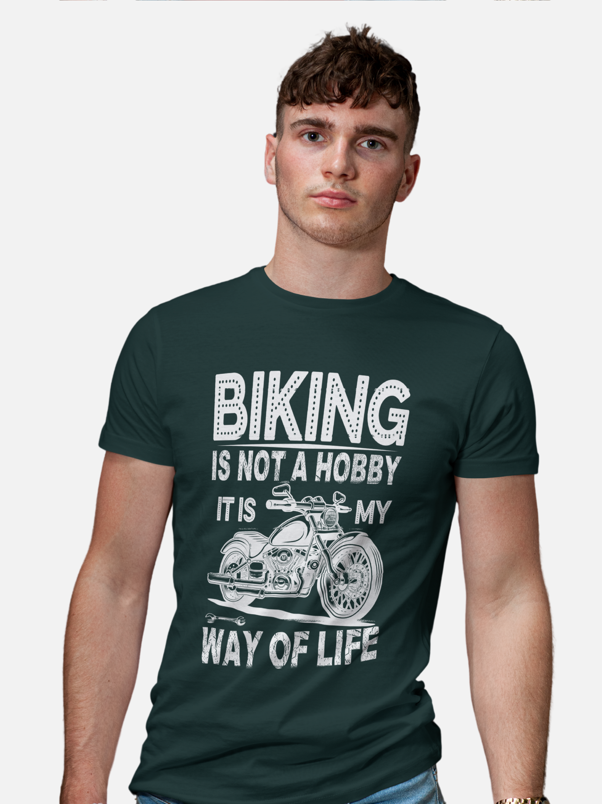 "Biking Is Not a Hobby, It's My Way of Life" Biker T-Shirt
