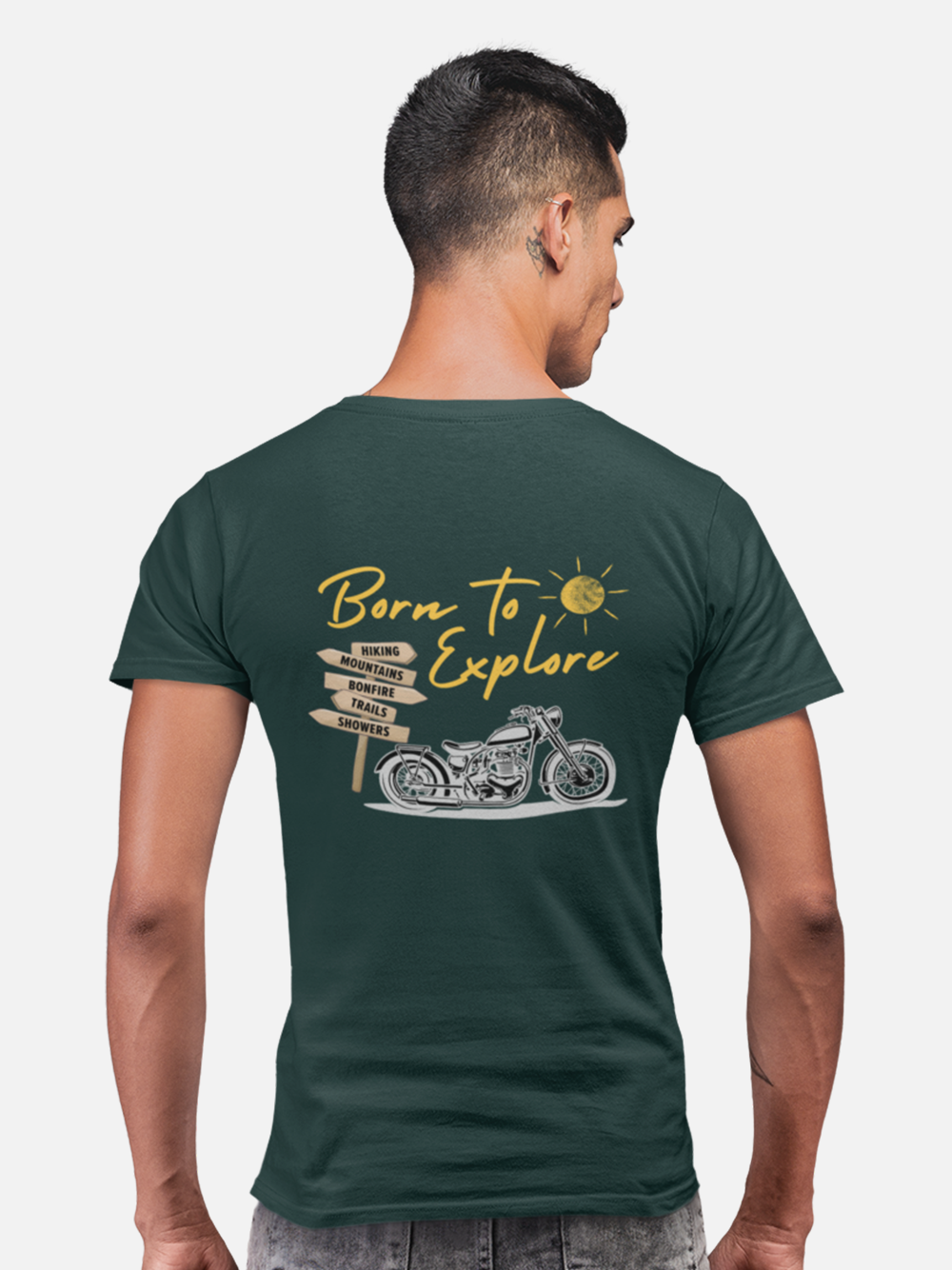 "Born to Explore" Biker T-Shirt