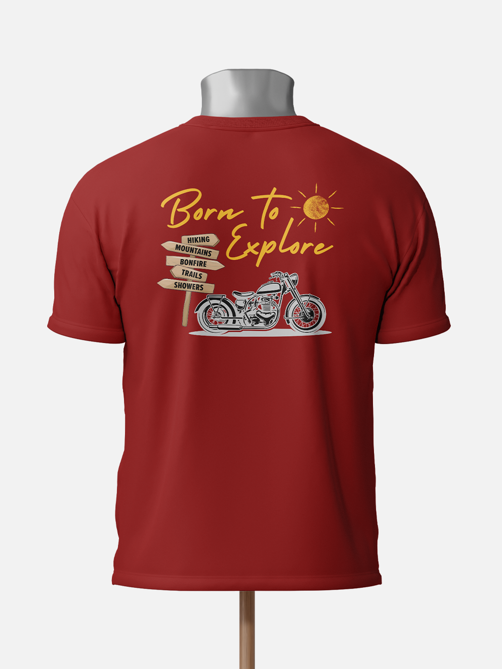 "Born to Explore" Biker T-Shirt