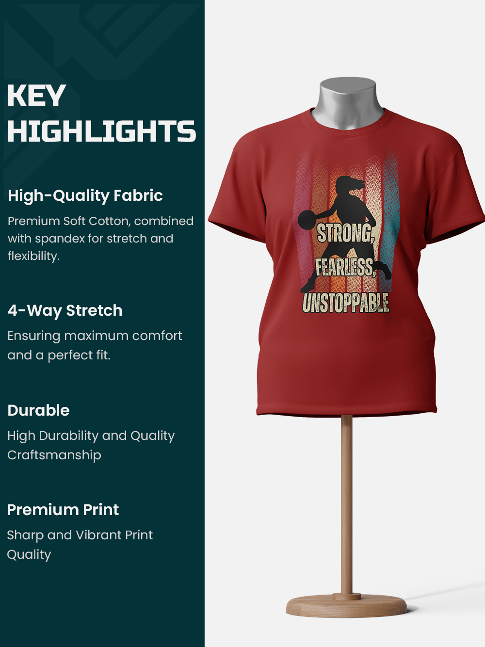 Strong, Fearless, Unstoppable Girls' T-Shirt