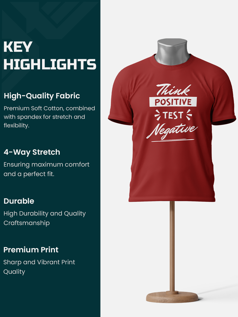 "Think Positive, Test Negative" Sarcastic T-Shirt