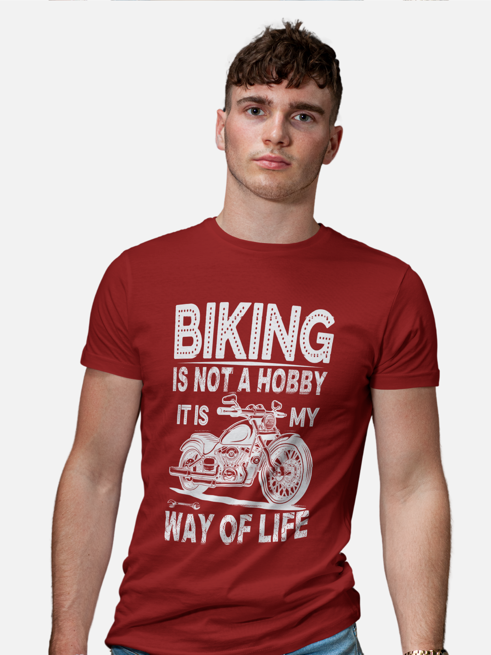 "Biking Is Not a Hobby, It's My Way of Life" Biker T-Shirt