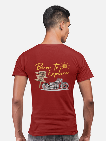 "Born to Explore" Biker T-Shirt