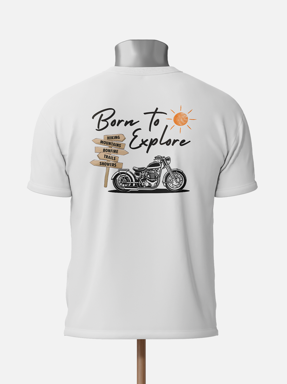 "Born to Explore" Biker T-Shirt