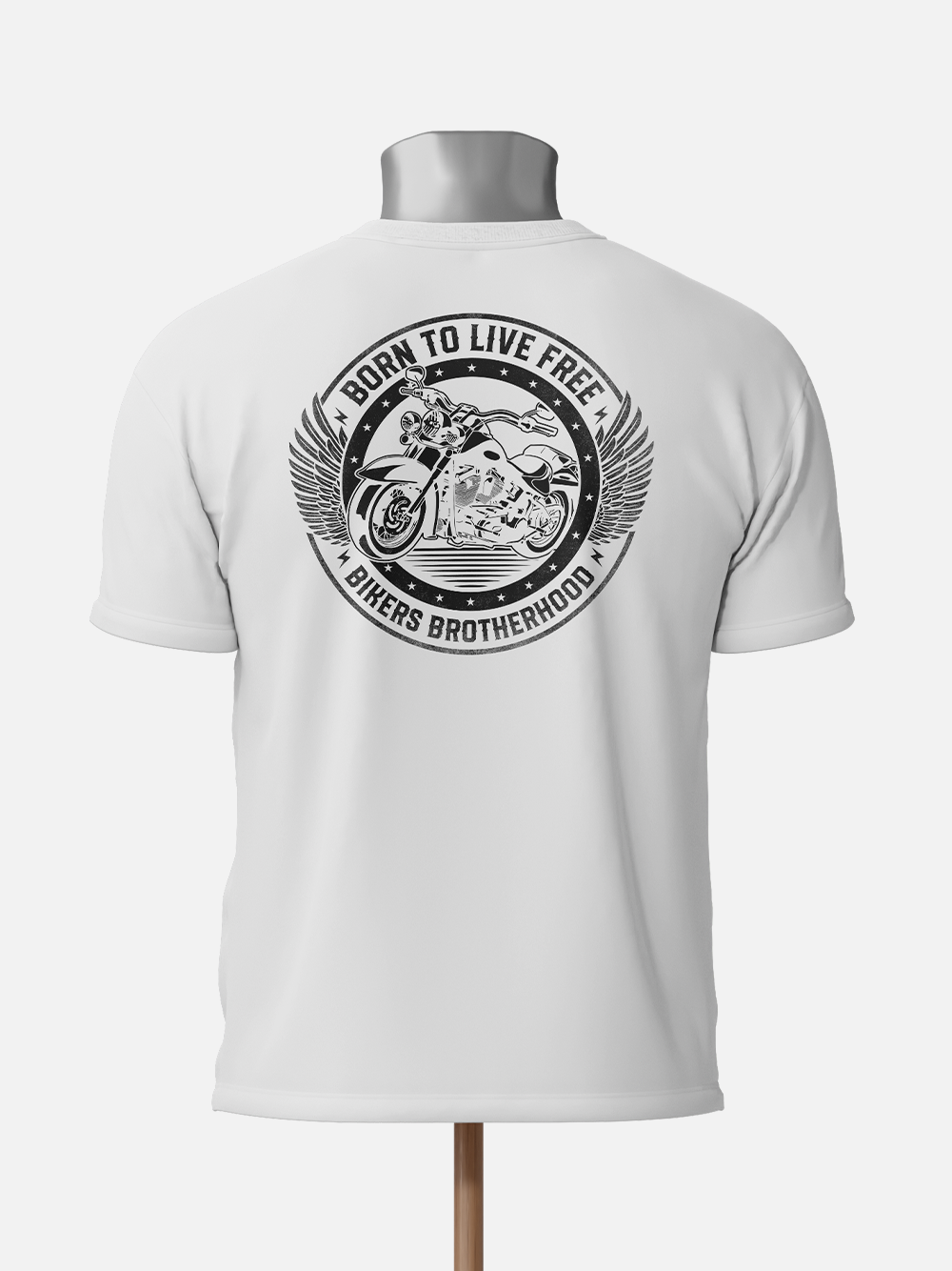 Born to Live Free Bikers Brotherhood Graphic T-Shirt