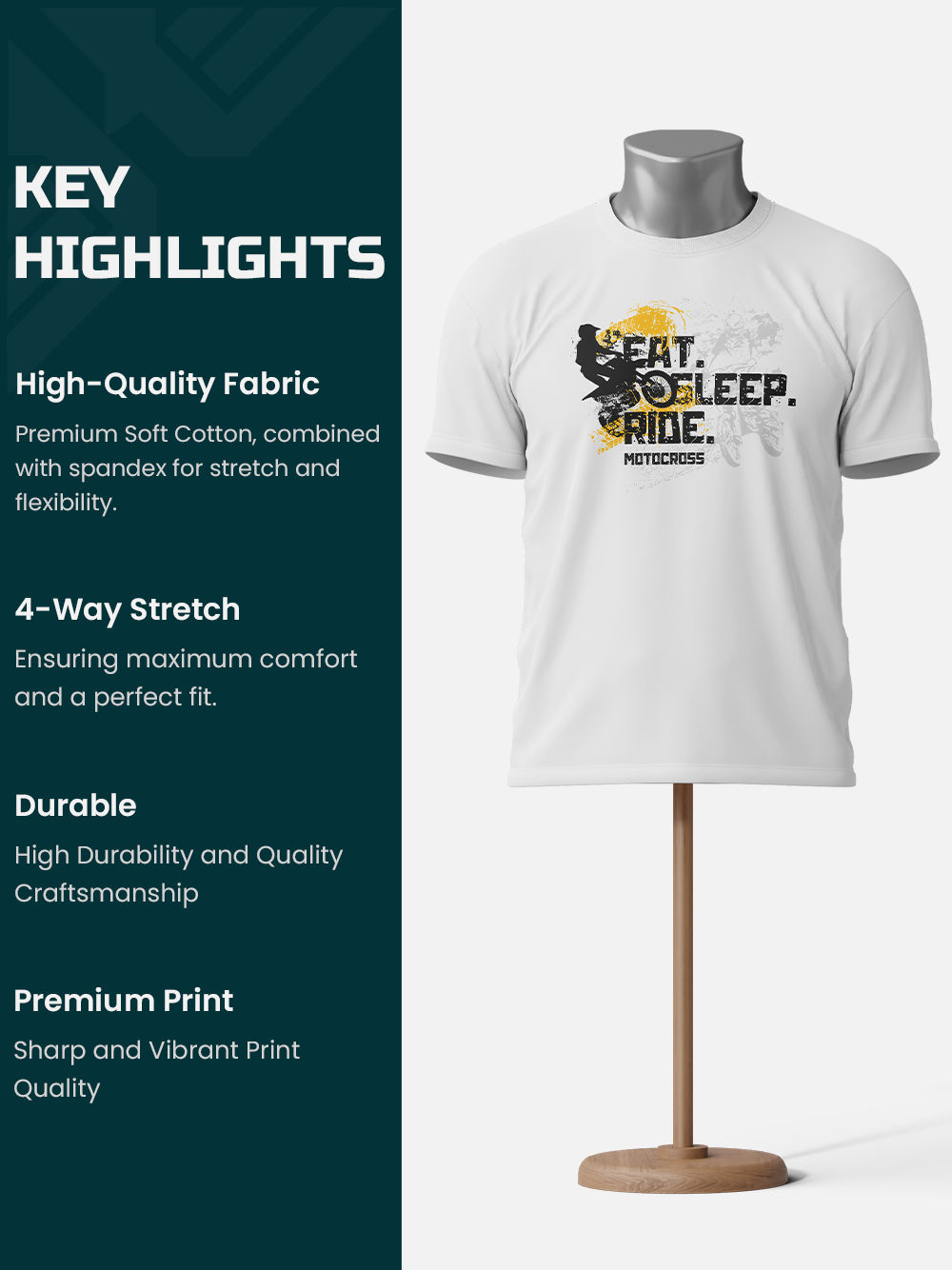 Eat Sleep Ride Biker Graphic T-Shirt