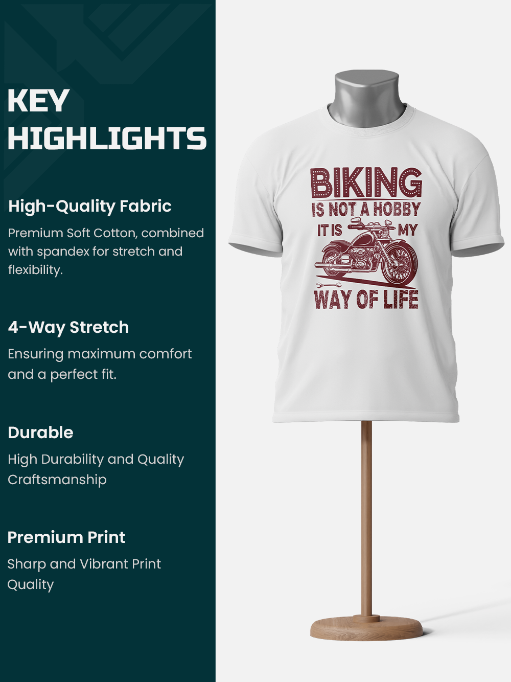 "Biking Is Not a Hobby, It's My Way of Life" Biker T-Shirt