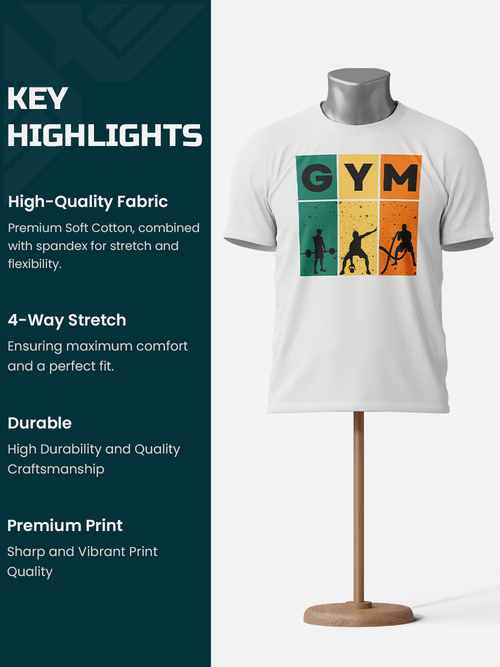 GYM Silhouette Series - Premium Forest-Green T-shirt