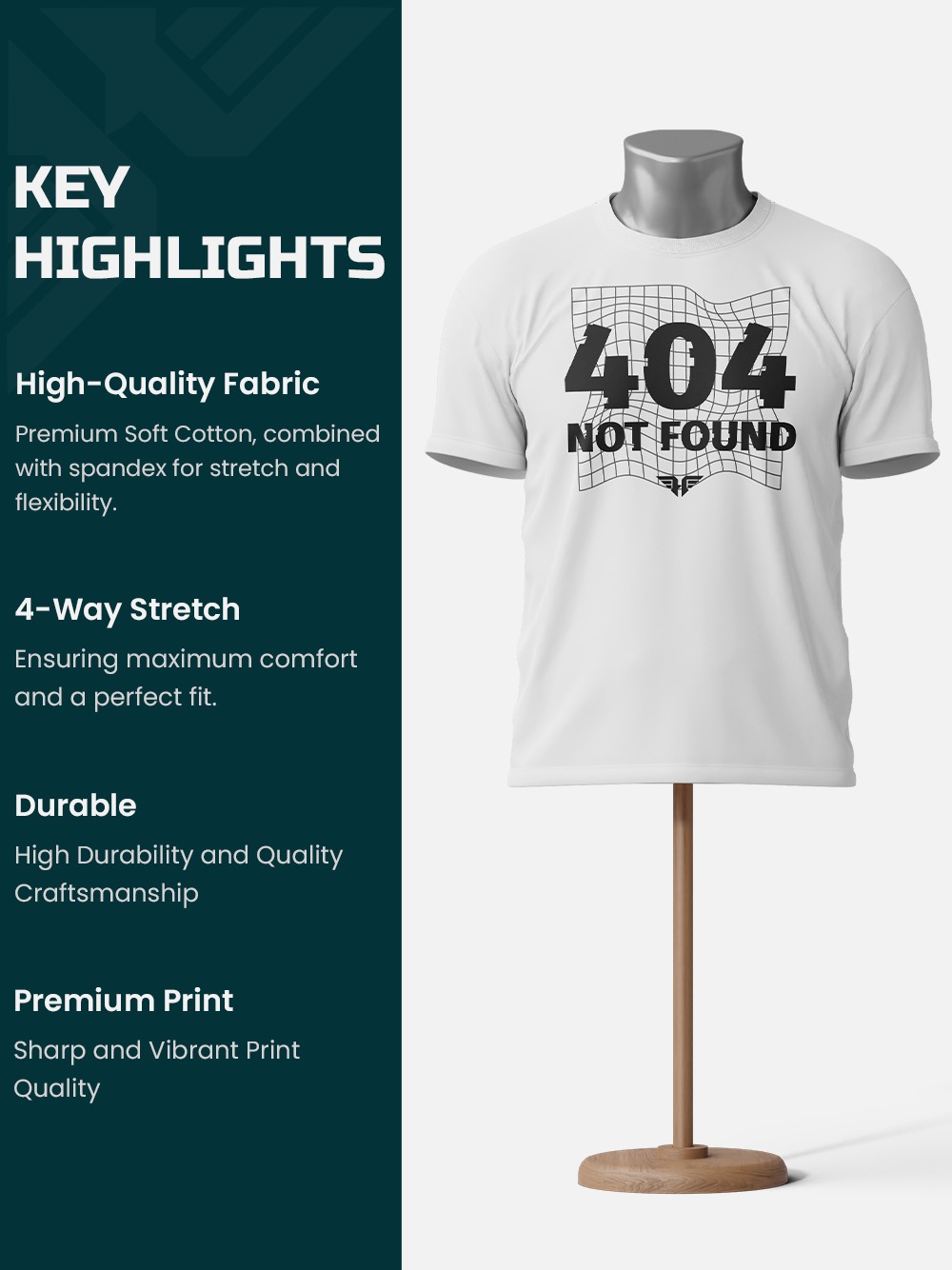 404 Not Found - Tech-Inspired Glitch T-Shirt