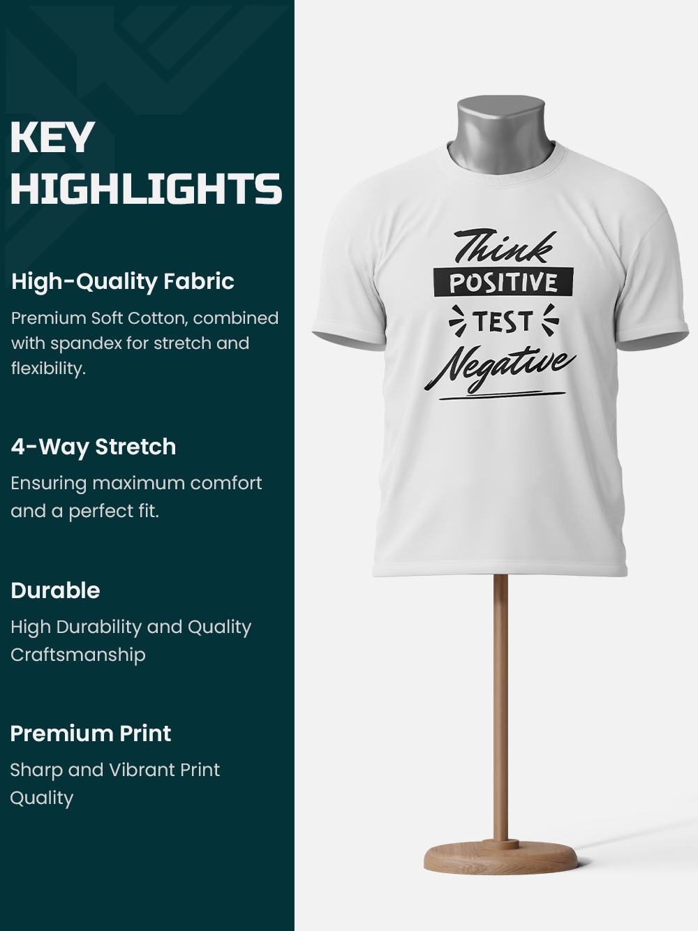 "Think Positive, Test Negative" Sarcastic T-Shirt