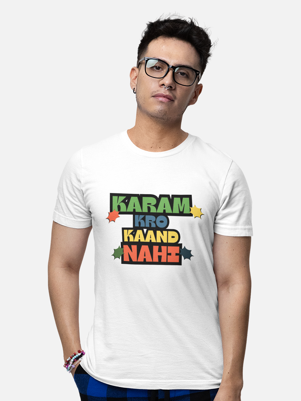 "Karma Karo Kaand Nahi" Sarcastic T-Shirt