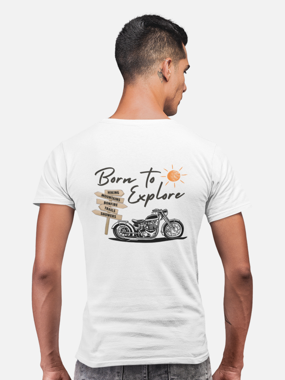 "Born to Explore" Biker T-Shirt