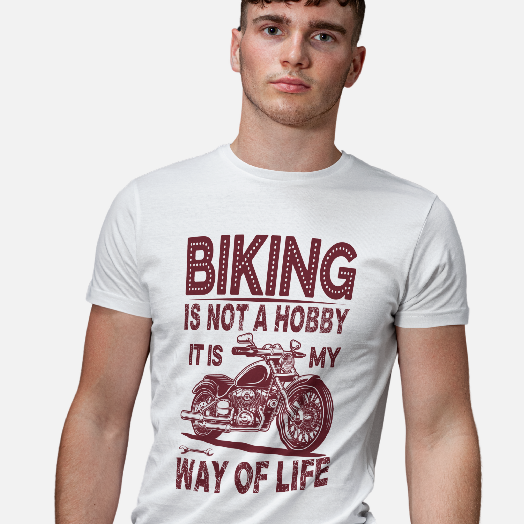 "Biking Is Not a Hobby, It's My Way of Life" Biker T-Shirt
