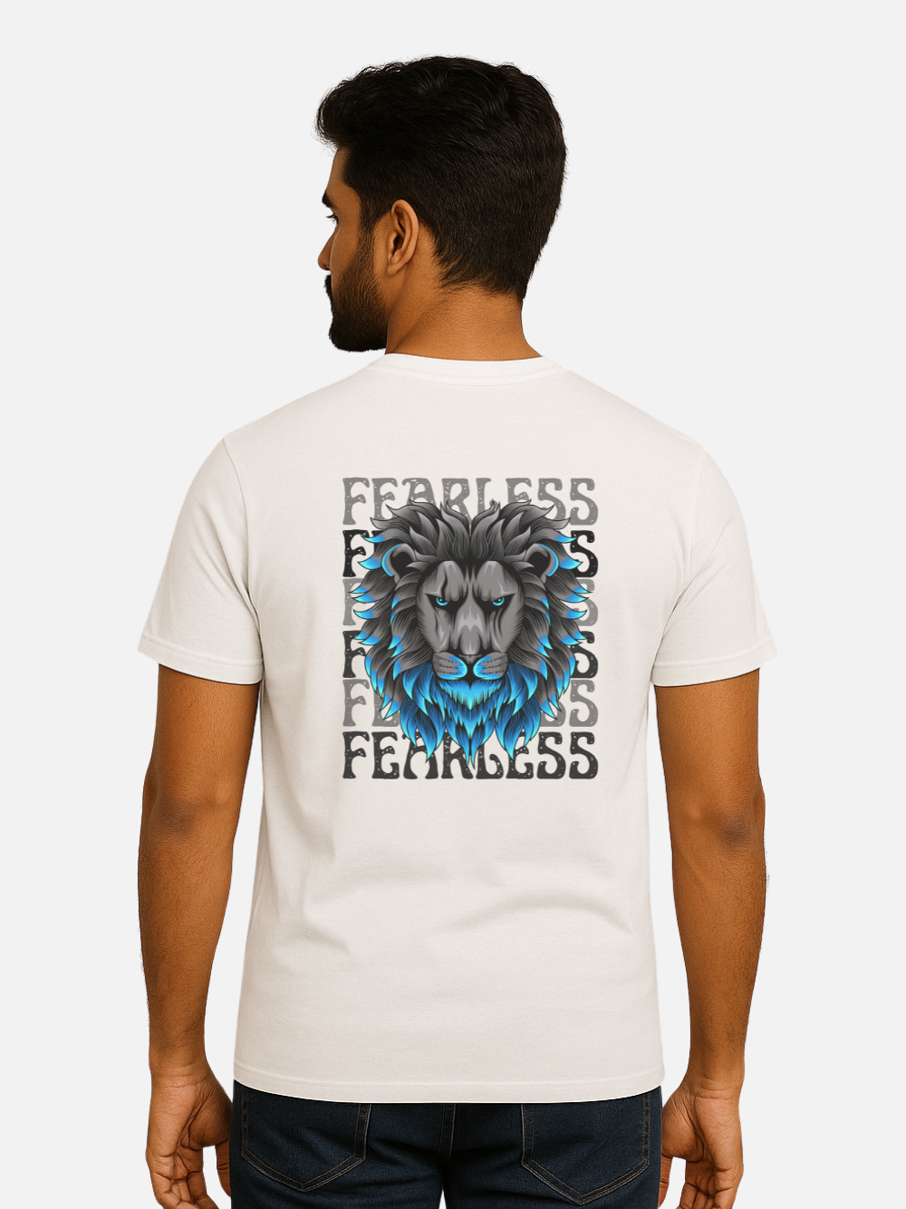 Fearless Lion Graphic Street Style T-Shirt
