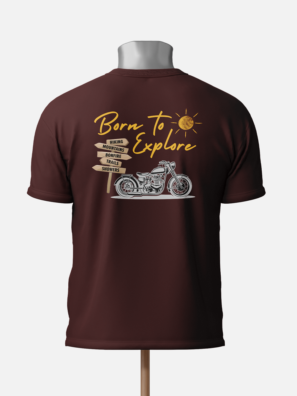 "Born to Explore" Biker T-Shirt