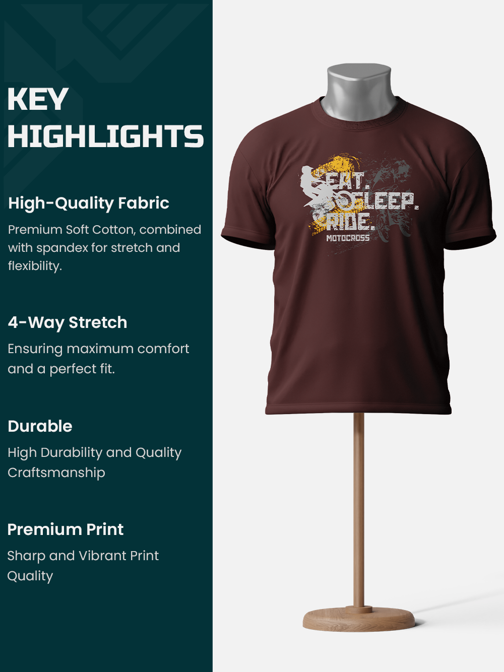 Eat Sleep Ride Biker Graphic T-Shirt