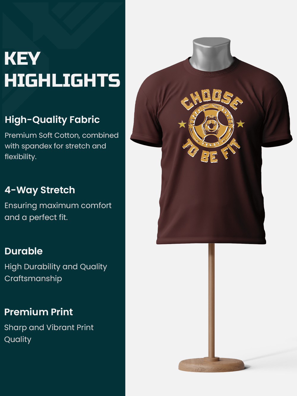 "Choose to be Fit" Gym T-Shirt