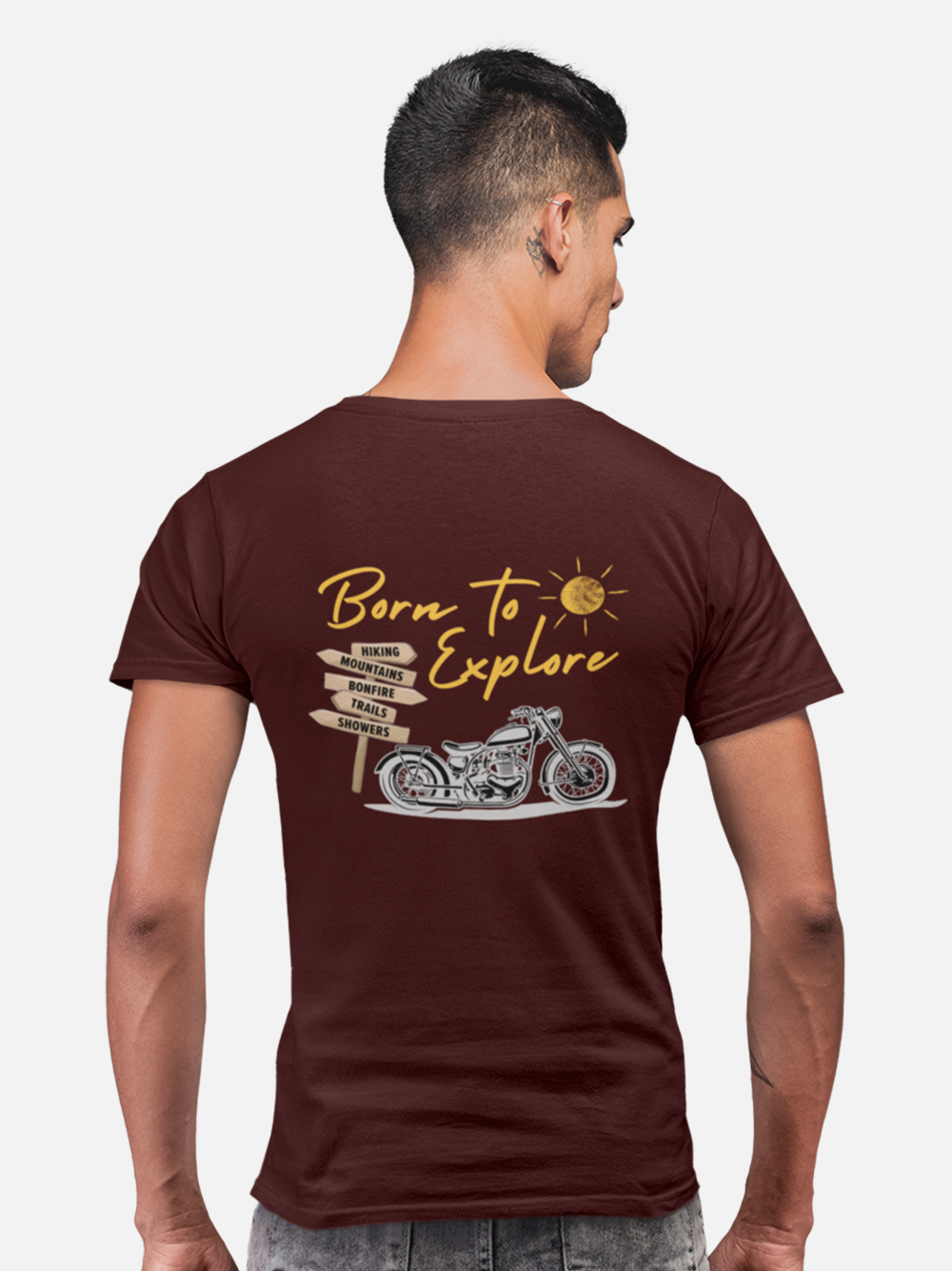 "Born to Explore" Biker T-Shirt